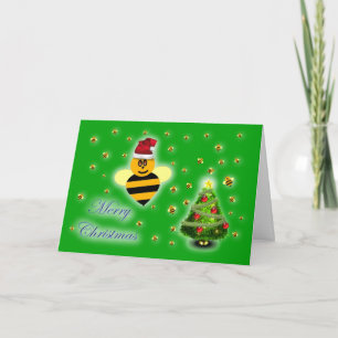Honey bee Christmas card Italian honey bee apiary