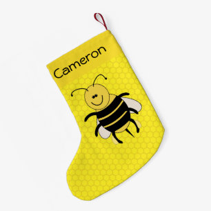 Honey Bee Christmas Stocking Your Name Honeycomb