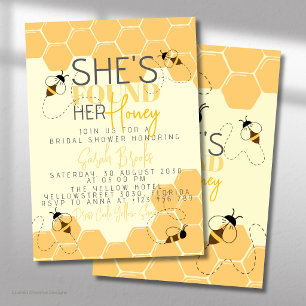 Honey Bee Comb Bridal Shower Invitation
