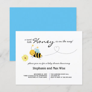 Honey Bee Couples Baby Shower Budget Invitation