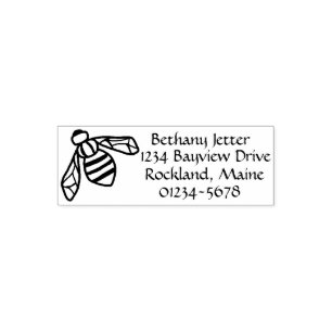 Honey Bee Custom Address Self-inking Stamp