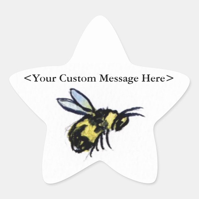 Honey Bee Customised Insect Art Sticker Bug Decals (Front)