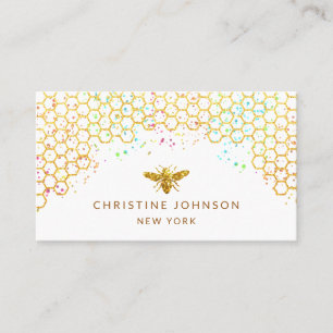 honey bee design logo business card