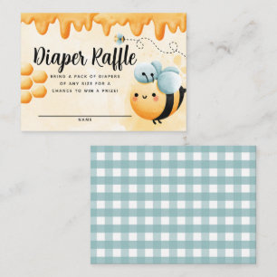 Honey Bee Diaper Raffle Card Insert