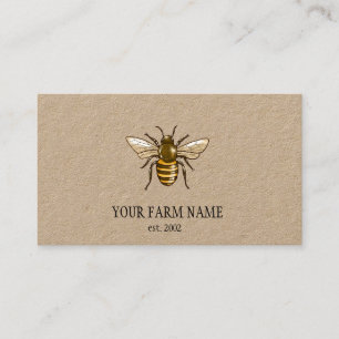 Honey Bee Farm Beekeeper Apiarist Honeybees Business Card