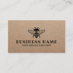 Honey Bee Farm Beekeeper Apiary Rustic Kraft Business Card