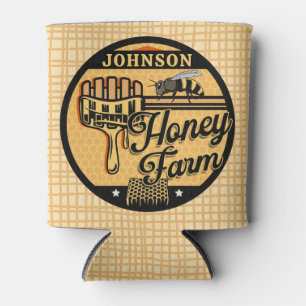 Honey Bee Farm Personalised NAME Sweet Beehive Can Cooler