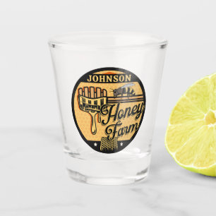 Honey Bee Farm Personalised NAME Sweet Beehive Shot Glass