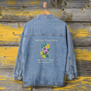 Honey Bee Farm Yellow Lavender Denim Jacket