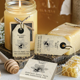 Honey Bee Farm Yellow Lavender Rubber Stamp