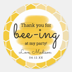Honey Bee Favour Tag   Thank you for Bee-ing