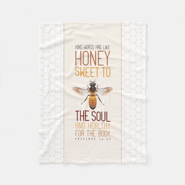 Honey Bee Fleece Blanket (Front)
