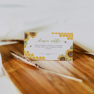 Honey Bee Floral Diaper Raffle Enclosure Card