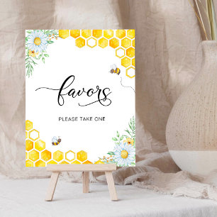 Honey Bee Floral Favours Sign