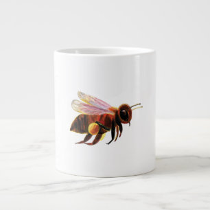 Honey Bee Flying Large Coffee Mug
