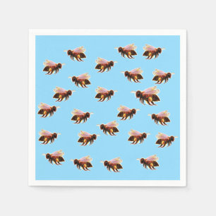 Honey Bee Flying  Napkins