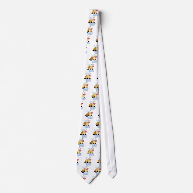 Honey Bee Flying With A Buckets Tie (Front)