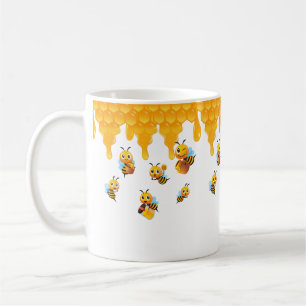 Honey Bee Gathering Honey Coffee Mug