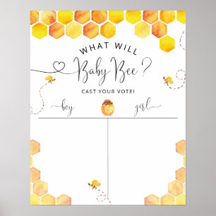 Honey Bee Gender Reveal Voting Sign