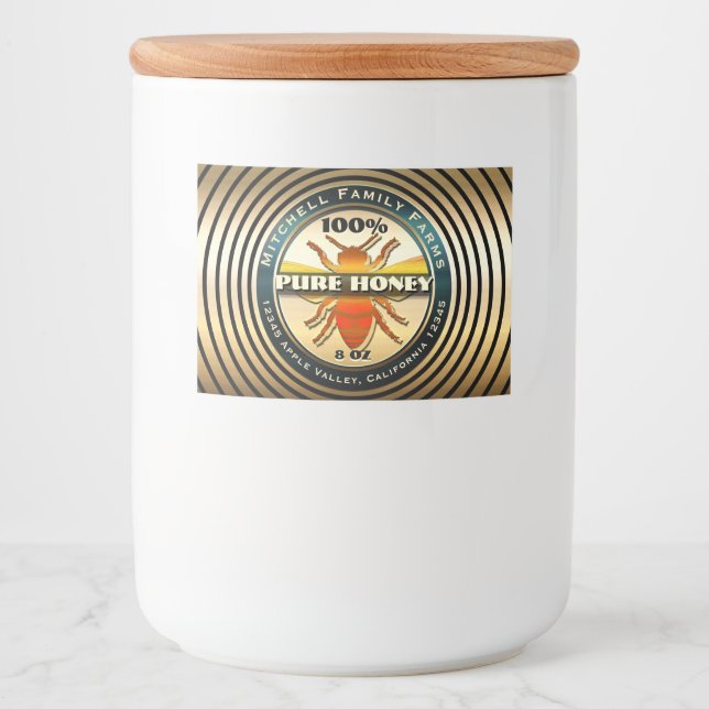 Honey Bee Gold Food Label (Front)