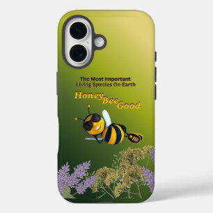 Honey Bee Good Bee Graphic With An Attitude iPhone 16 Case