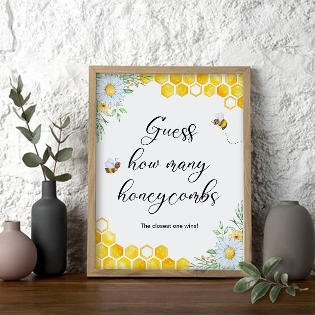 Honey Bee Guess How Many Honeycombs Game Poster (Creator Uploaded)