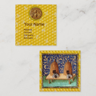 HONEY BEE HIV,BEEKEEPING,BEEKEEPER,APIARIST SQUARE BUSINESS CARD
