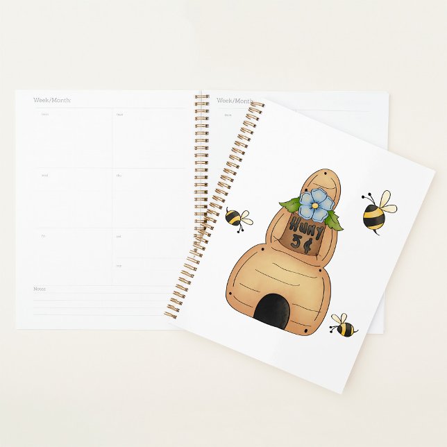 Honey Bee Hive with Blue Flower and Bees Planner (Creator Uploaded)