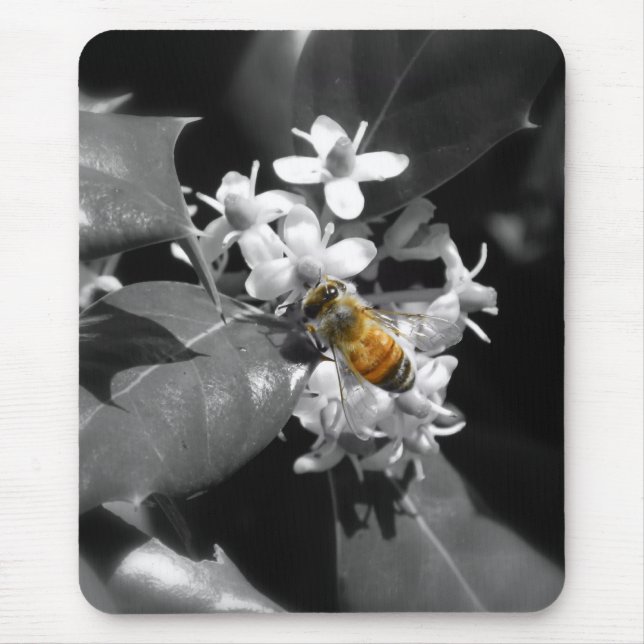 Honey Bee & Holly Mouse Mat (Front)