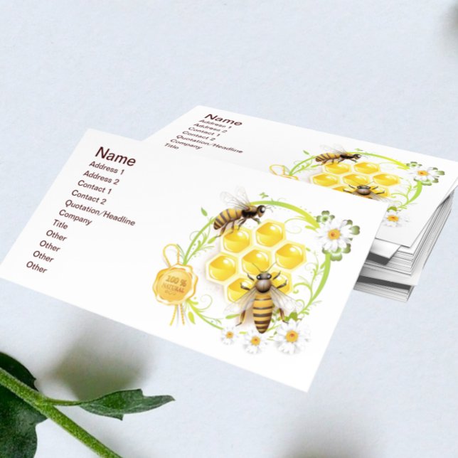 Honey Bee Honey Seller Beekeeper Apiarist Business Card (Creator Uploaded)