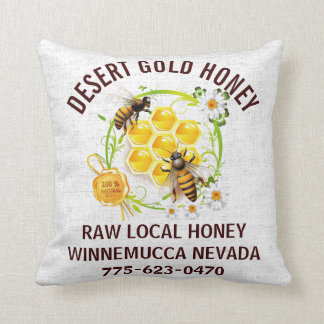 Honey Bee Honey Seller Beekeeper Apiarist Custom Cushion