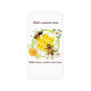 Honey Bee Honey Seller Beekeeper Apiarist Label