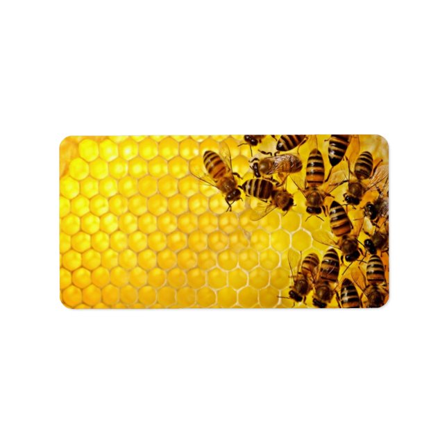 Honey Bee Honey Seller Beekeeper Apiarist Label (Front)