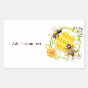 Honey Bee Honey Seller Beekeeper Apiarist Rectangular Sticker
