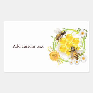 Honey Bee Honey Seller Beekeeper Apiarist Rectangular Sticker