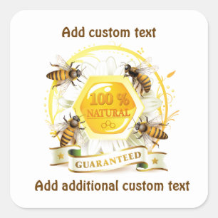 Honey Bee Honey Seller Beekeeper Apiarist Square Sticker