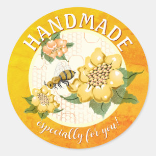 Honey Bee Honeycomb Canning Classic Round Sticker