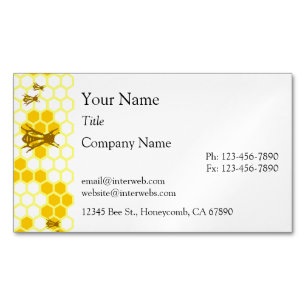 Honey Bee Honeycomb Custom Business Cards