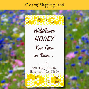 Honey Bee Honeycomb Custom Large Label