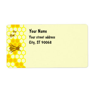 Honey Bee Honeycomb Custom Shipping Labels