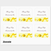 Honey Bee Honeycomb Custom Soap Label Stickers | Zazzle