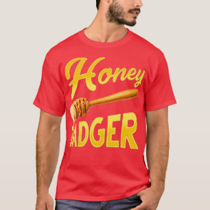 Honey Bee Honeycomb Cute Animal Honey Badger T-Shirt