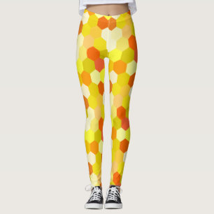 honey bee honeycomb leggings