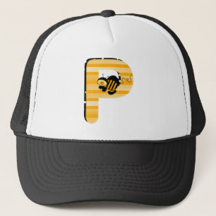 Honey Bee Initial P Trucker Hat