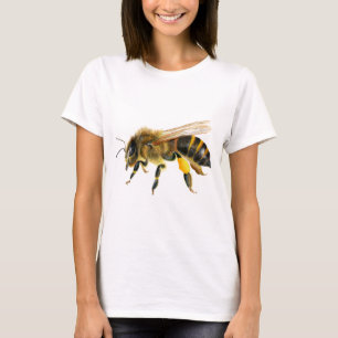 Honey Bee Insect Watercolour Artwork T-Shirt