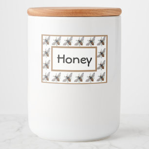 Honey Bee Jar Food Label