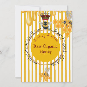 Honey Bee label  Holiday Card