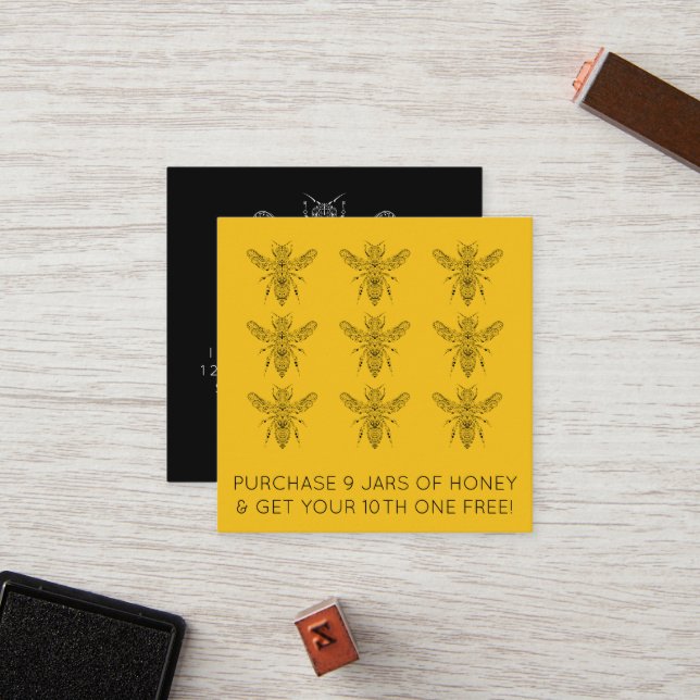 honey bee loyalty stamp (Front/Back In Situ)