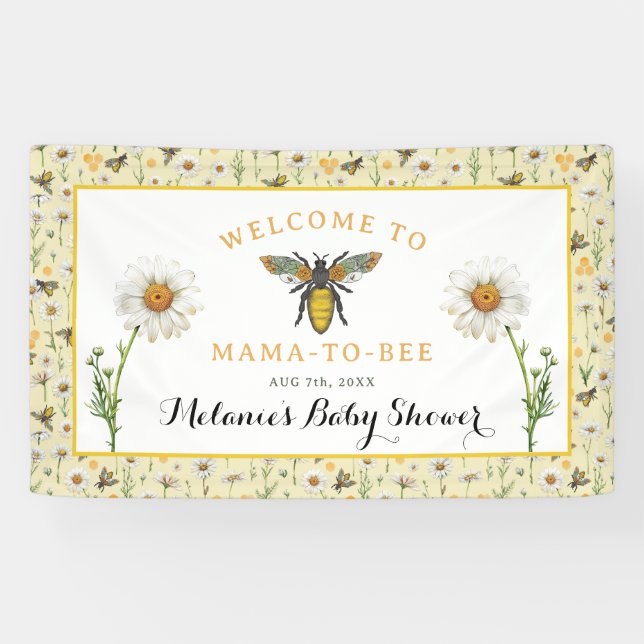 Honey Bee Mama to Bee Baby Shower Welcome Sign  (Horizontal)