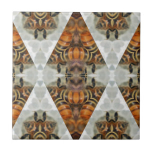 Honey bee mandala tile